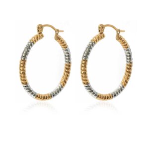 Minimalist Stainless Steel Large Gold Plated Hoops