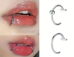 Anillo de labio sin perforación una alternativa elegante al piercing