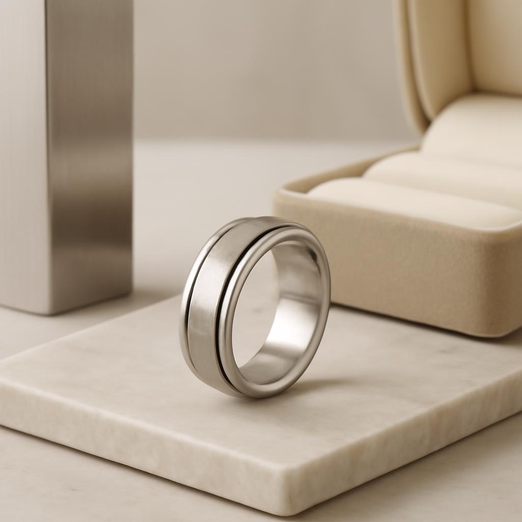 Hexingsheng Jewelry | Unveiling the Stainless Steel Fidget Ring: Combining Style and Stress Management Unveiling the Stainless Steel Fidget Ring: Combining Style and Stress Management